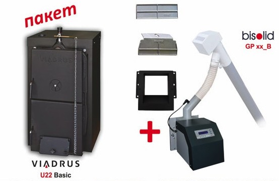 VIADRUS U22 BASIC + Пелетна горелка GP32 VIADRUS U22 BASIC + Пелетна горелка GP32