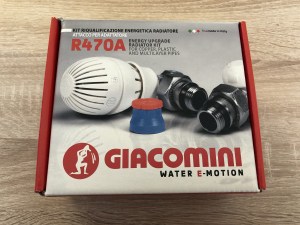 Термовентил GIACOMINI аксиален ф16 комплект 1 termoventil kit giacomini axial 1