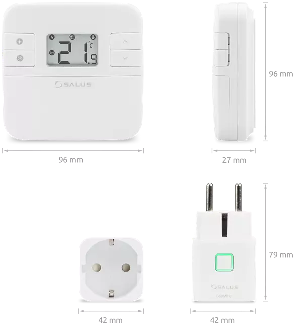 Безжичен стаен термостат Salus RT310SPE