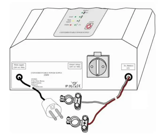 UPS инвертор INTIEL 250W чиста синусоида | Батерия от 20 до 150 Ah