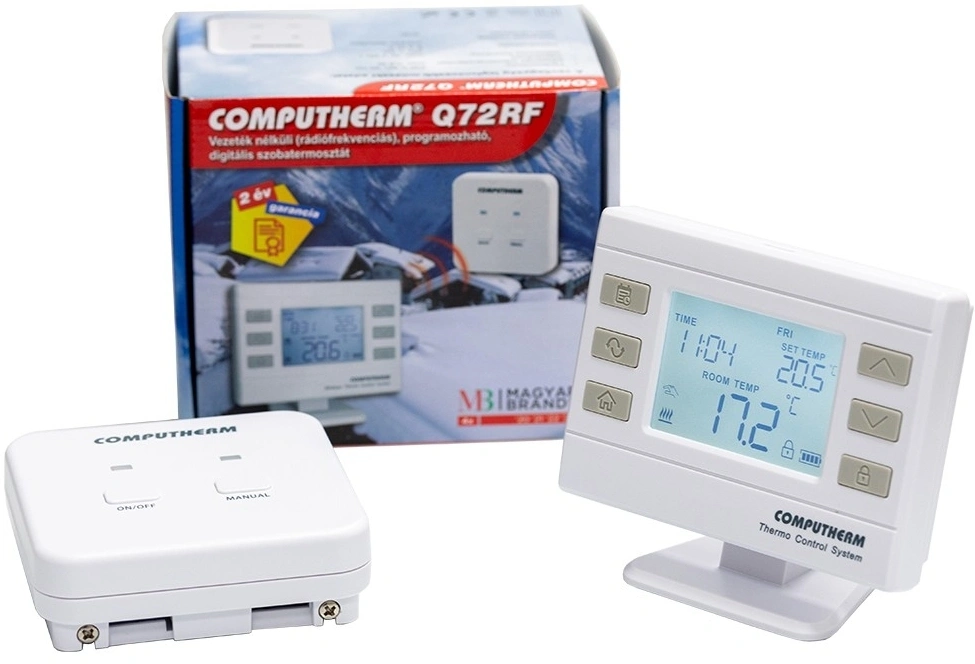 Безжичен стаен термостат Computherm Q72RF: програмируем